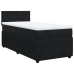 Cama box spring con colchón cuero sintético negro 90x190 cm