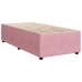 Cama box spring con colchón terciopelo rosa 90x200 cm