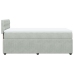 Cama box spring con colchón terciopelo gris claro 90x190 cm