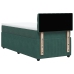 Cama box spring con colchón terciopelo verde oscuro 90x200 cm