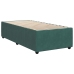 Cama box spring con colchón terciopelo verde oscuro 90x200 cm