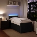 Cama box spring con colchón terciopelo negro 90x200 cm
