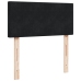 Cama box spring con colchón terciopelo negro 100x200 cm