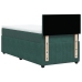 Cama box spring con colchón terciopelo verde oscuro 100x200 cm