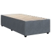 Cama box spring con colchón terciopelo gris oscuro 100x200 cm