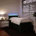 Cama box spring con colchón terciopelo verde oscuro 100x200 cm