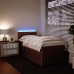 Cama box spring con colchón terciopelo rosa 100x200 cm
