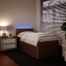 Cama box spring con colchón terciopelo rosa 100x200 cm