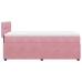 Cama box spring con colchón terciopelo rosa 100x200 cm