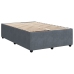 Cama box spring con colchón terciopelo gris oscuro 120x190 cm