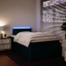 Cama box spring con colchón terciopelo azul 120x190 cm