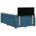 Cama box spring con colchón terciopelo azul 120x190 cm