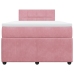 Cama box spring con colchón terciopelo rosa 120x190 cm