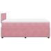 Cama box spring con colchón terciopelo rosa 120x190 cm