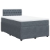 Cama box spring con colchón terciopelo gris oscuro 120x190 cm