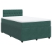 Cama box spring con colchón terciopelo verde oscuro 120x190 cm