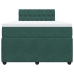 Cama box spring con colchón terciopelo verde oscuro 120x190 cm