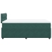 Cama box spring con colchón terciopelo verde oscuro 120x190 cm