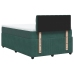 Cama box spring con colchón terciopelo verde oscuro 120x190 cm