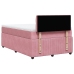 Cama box spring con colchón terciopelo rosa 120x190 cm