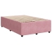 Cama box spring con colchón terciopelo rosa 120x190 cm