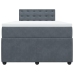 Cama box spring con colchón terciopelo gris oscuro 120x190 cm