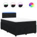 Cama box spring con colchón terciopelo negro 120x190 cm