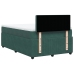 Cama box spring con colchón terciopelo verde oscuro 120x190 cm