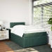 Cama box spring con colchón terciopelo verde oscuro 120x200 cm