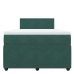 Cama box spring con colchón terciopelo verde oscuro 120x200 cm