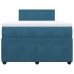 Cama box spring con colchón terciopelo azul 120x200 cm