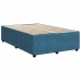 Cama box spring con colchón terciopelo azul 120x200 cm