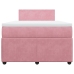 Cama box spring con colchón terciopelo rosa 120x200 cm