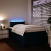 Cama box spring con colchón terciopelo azul 120x200 cm