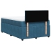 Cama box spring con colchón terciopelo azul 120x200 cm
