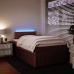 Cama box spring con colchón terciopelo rosa 120x200 cm