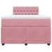Cama box spring con colchón terciopelo rosa 120x200 cm