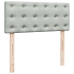 Cama box spring con colchón terciopelo gris claro 120x200 cm