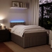Cama box spring con colchón terciopelo gris claro 120x200 cm