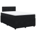 Cama box spring con colchón terciopelo negro 120x200 cm