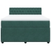 Cama box spring con colchón terciopelo verde oscuro 140x190 cm