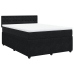 Cama box spring con colchón terciopelo negro 140x190 cm