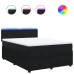 Cama box spring con colchón terciopelo negro 140x200 cm