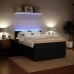 Cama box spring con colchón terciopelo negro 140x200 cm