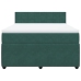 Cama box spring con colchón terciopelo verde oscuro 140x200 cm