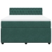 Cama box spring con colchón terciopelo verde oscuro 140x200 cm