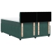 Cama box spring con colchón terciopelo verde oscuro 140x200 cm