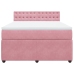 Cama box spring con colchón terciopelo rosa 140x200 cm
