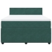 Cama box spring con colchón terciopelo verde oscuro 160x200 cm