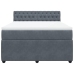 Cama box spring con colchón terciopelo gris oscuro 160x200 cm